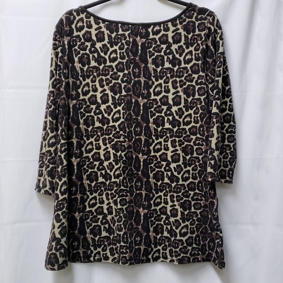 Leopard Colour Tunic Long Sleeve Fall Winter Top - Picture 1 of 4